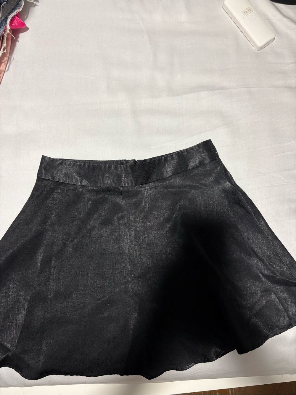 Black Mini Skirt with Subtle Sheen